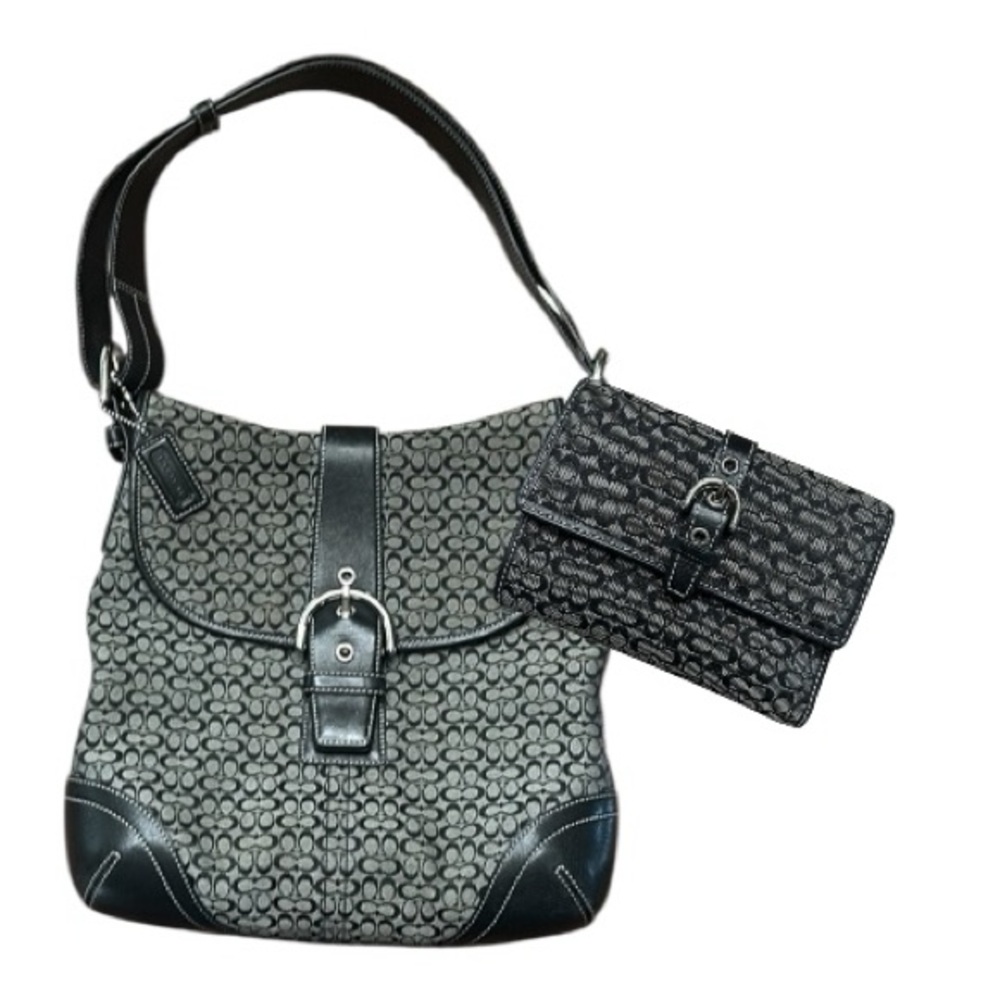 Vintage Coach Soho Signature Shoulder Bag and Wallet